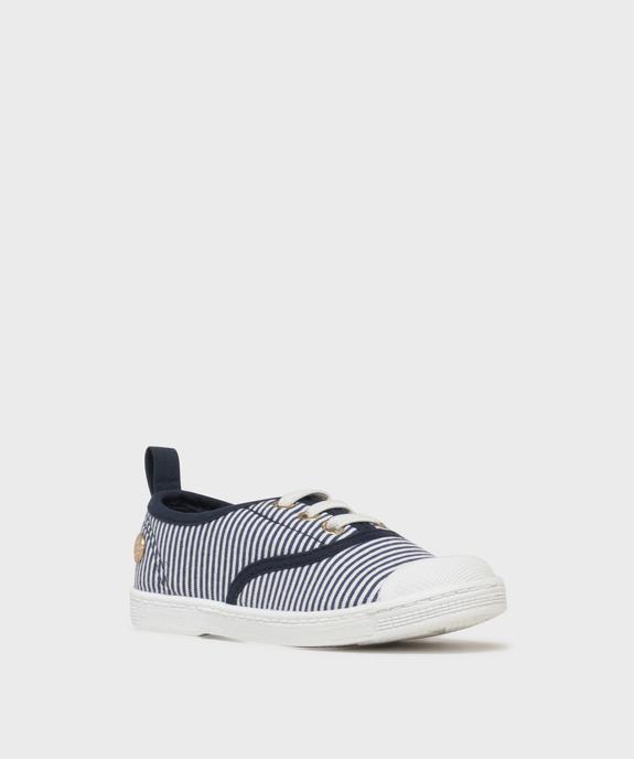 Tennis en toile à semelle fine et bout couvert fille - LuluCastagnette vue2 - LULUCASTAGNETTE - GEMO