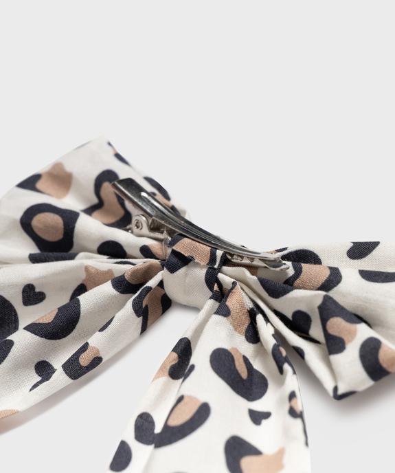 Barrette cheveux avec noeud à motif léopard vue2 - GEMO (ACCESS) - GEMO