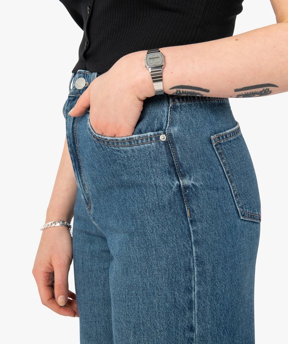 Jean femme coupe large taille haute vue2 - GEMO(FEMME PAP) - GEMO