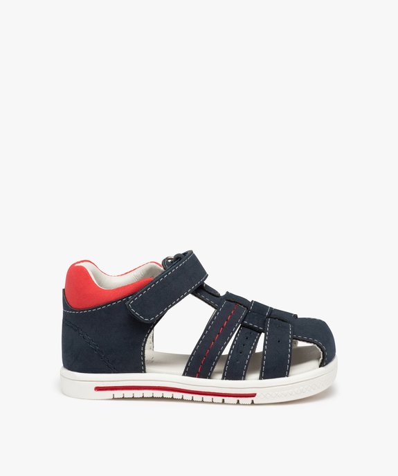 Sandales bébé garçon unies à talon et bout fermés vue1 - GEMO(BEBE DEBT) - GEMO