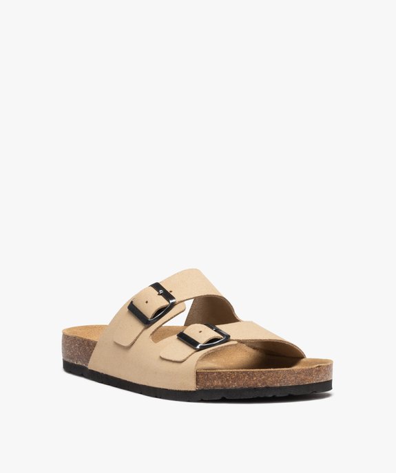 Mules homme à double brides à boucle unies vue2 - GEMO (CASUAL) - GEMO
