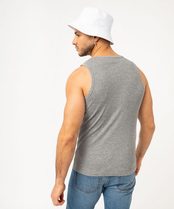 Débardeur uni en maille côtelée homme vue4 - GEMO 4G HOMME - GEMO