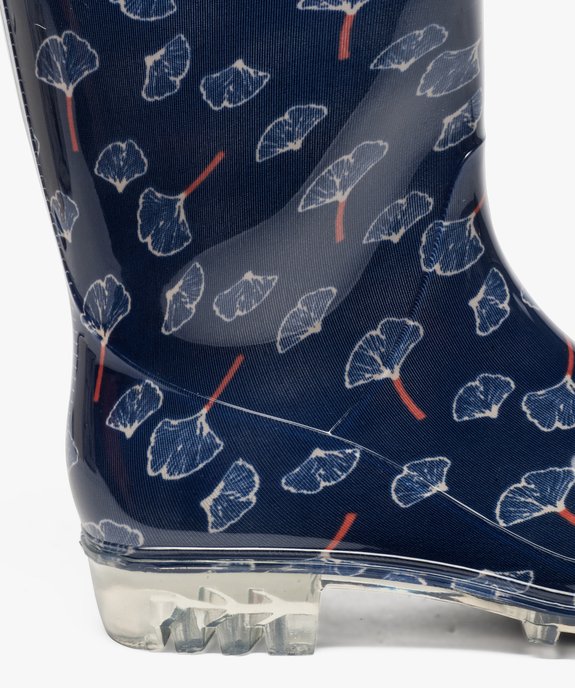 Bottes de pluie femme à motifs fleuris vue6 - GEMO (EQUIPT) - GEMO
