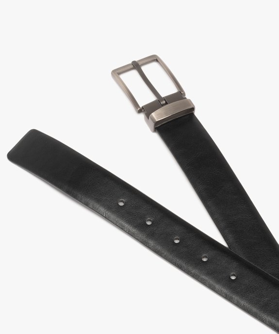 Ceinture homme unie avec boucle en métal brossé vue3 - GEMO (ACCESS) - GEMO