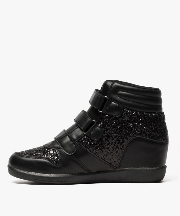 Baskets fille à strass avec talon compensé vue3 - GEMO (ENFANT) - GEMO