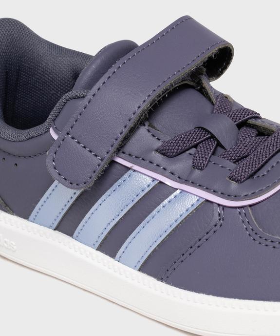 Baskets basses à scratch Breaknet Sleek EL fille - Adidas vue6 - ADIDAS - GEMO