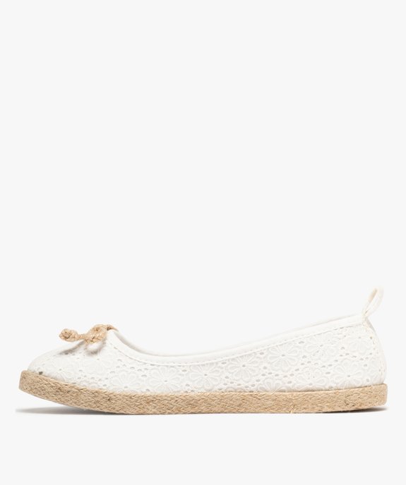 Ballerines en toile imprimée à semelle de corde femme vue4 - FOLLOW ME G4G - GEMO