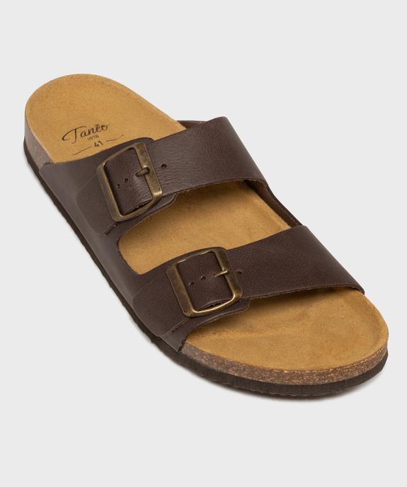 Mules ouvertes 2 brides dessus cuir homme - Tanéo vue5 - TANEO GEMO FOR GOOD - GEMO