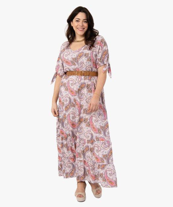 Robe femme grande taille imprimée longueur chevilles vue1 - GEMO 4G FEMME - GEMO