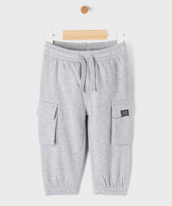 Jogging cargo en molleton doux bébé garçon vue1 - GEMO 4G BEBE - GEMO