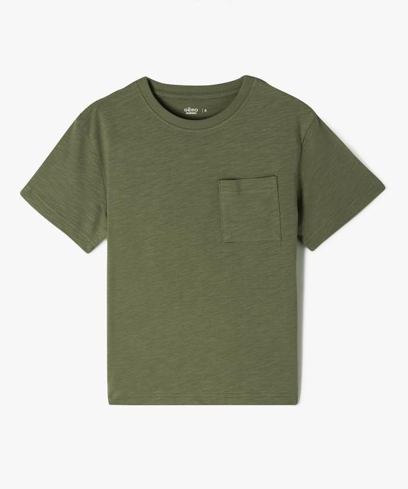 Tee-shirt à manches courtes avec poche poitrine garçon vue1 - GEMO 4G GARCON - GEMO