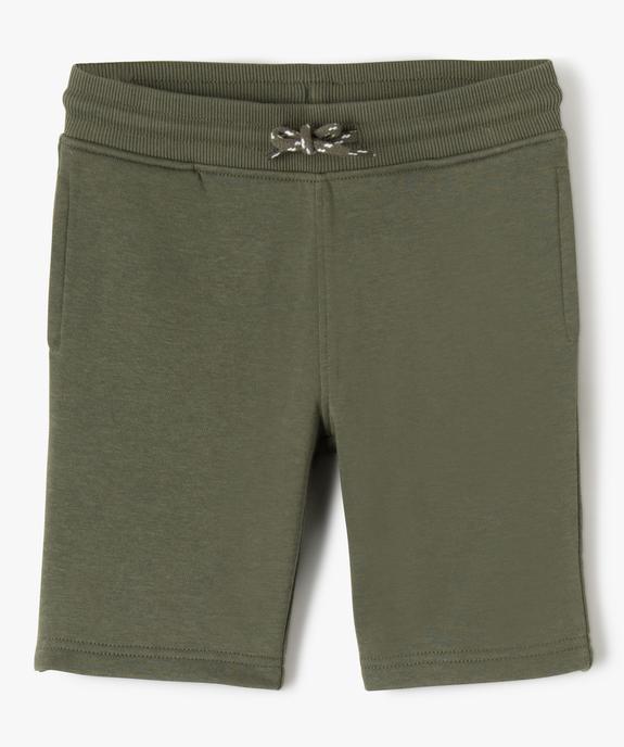 Bermuda en maille avec intérieur molletonné garçon vue1 - GEMO (ENFANT) - GEMO