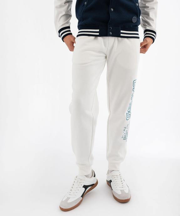 Pantalon de jogging avec inscriptions velours homme - Camps United vue1 - CAMPS GEMO FOR GOOD - GEMO