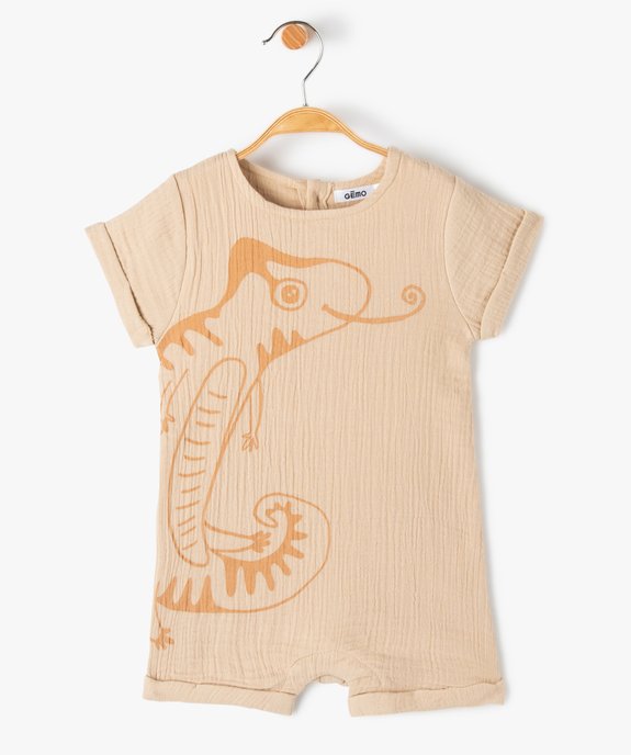 Combishort bébé garçon sans manches à motif  vue1 - GEMO(BEBE DEBT) - GEMO