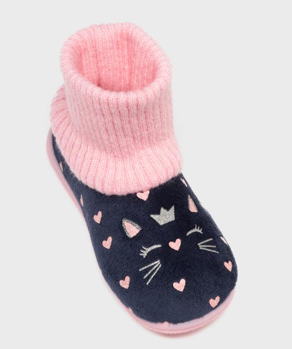Chaussons à motifs scintillants avec tige chaussette bébé fille vue5 - GEMO 4G BEBE - GEMO