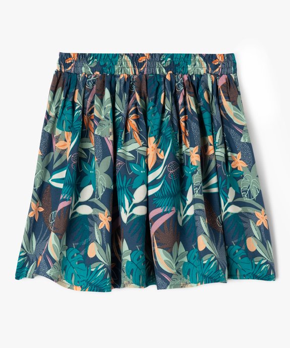 Jupe patineuse en viscose fluide imprimée fille vue3 - GEMO 4G FILLE - GEMO