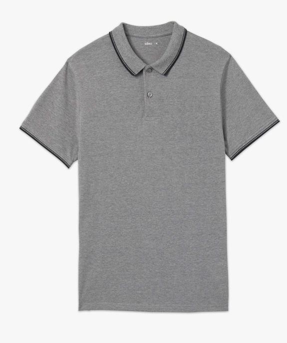 Polo à manches courtes et finitions fantaisie homme vue5 - GEMO 4G HOMME - GEMO