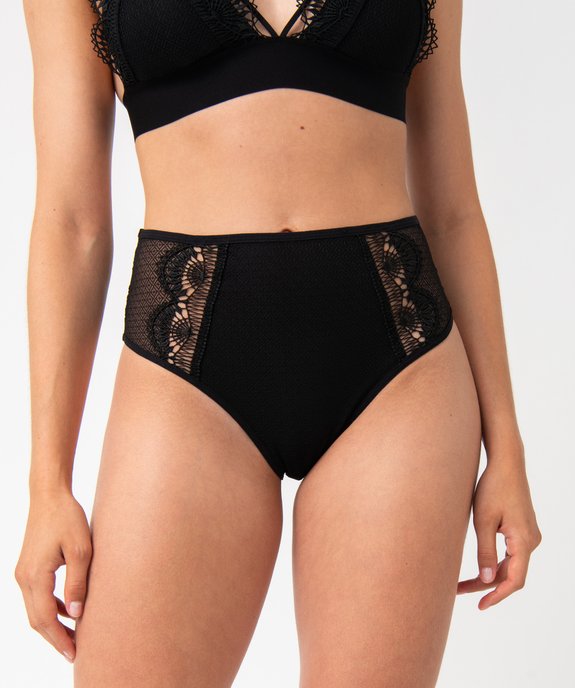 Culotte femme taille haute en dentelle vue1 - GEMO(HOMWR FEM) - GEMO