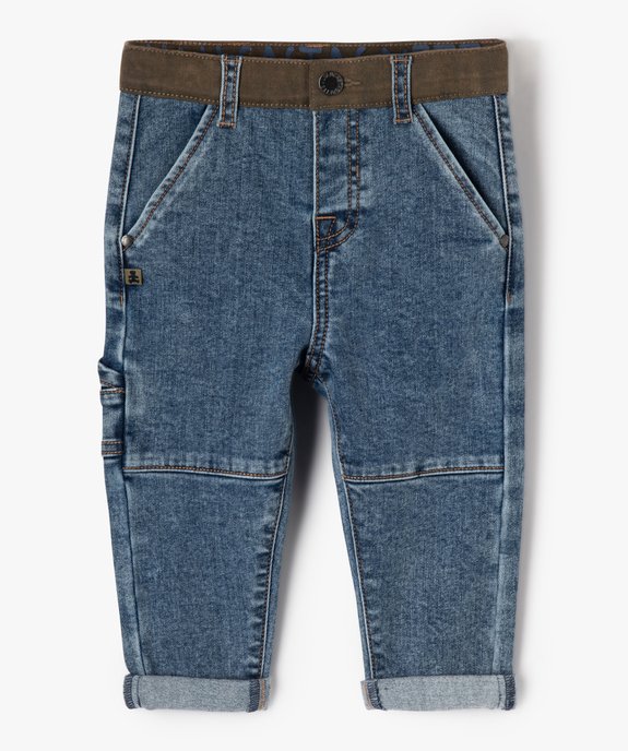 Jean extensible et ceinture contrastante bébé garçon  - LuluCastagnette vue1 - LULUCASTAGNETTE - GEMO