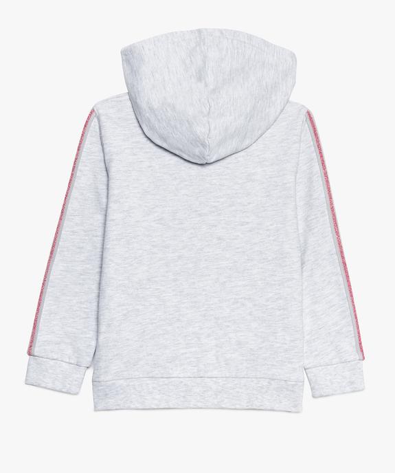 Sweat fille zippé à capuche et paillettes vue2 - GEMO (ENFANT) - GEMO