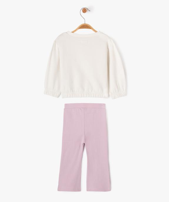 Ensemble 2 pièces sweat et legging bébé fille vue4 - GEMO 4G BEBE - GEMO