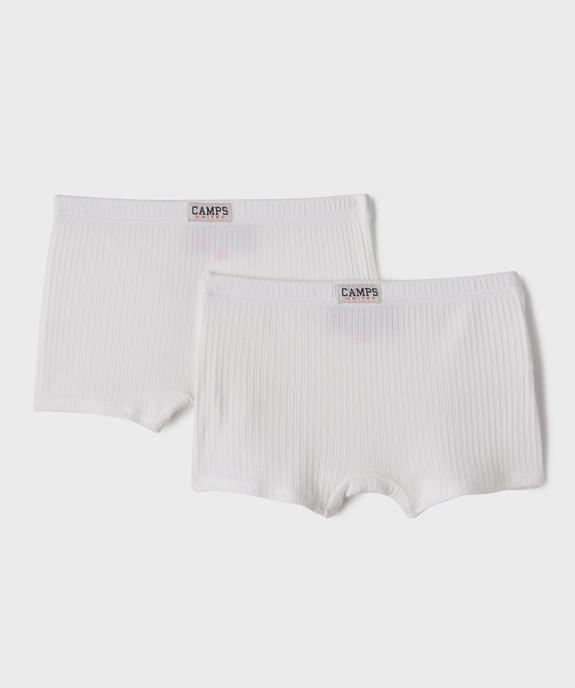 Boxers en coton côtelé fille (lot de 2) - Camps United vue1 - CAMPS GEMO FOR GOOD - GEMO