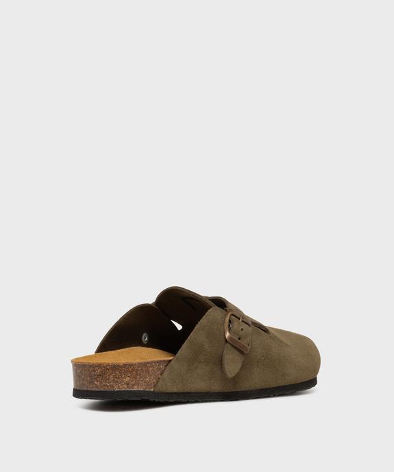 Sabot dessus cuir avec bride ajustable homme - Tanéo vue4 - TANEO GEMO FOR GOOD - GEMO