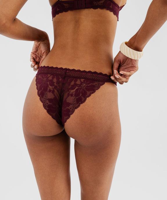 Culotte en dentelle échancrée femme vue2 - GEMO(HOMWR FEM) - GEMO
