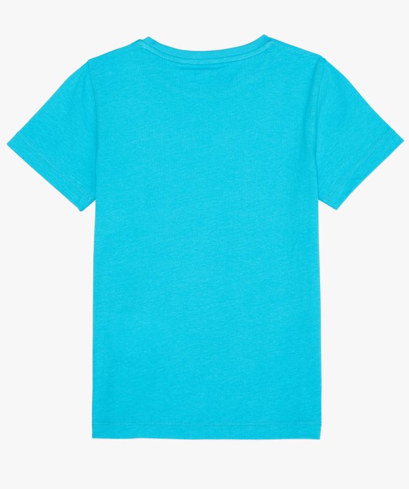 Tee-shirt à manches courtes en coton uni garçon vue2 - GEMO (ENFANT) - GEMO
