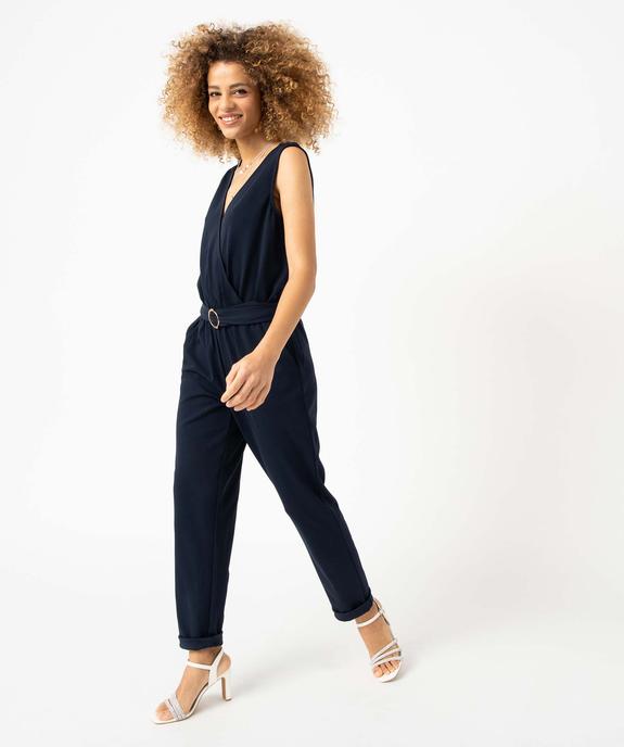 Combinaison pantalon femme avec haut cache-coeur vue1 - GEMO 4G FEMME - GEMO
