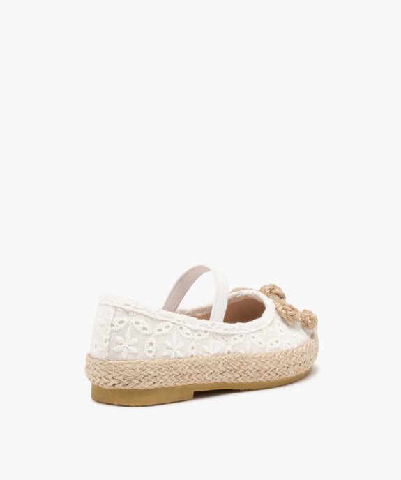 Ballerines fille unies en dentelle avec bride élastiquée vue4 - GEMO (ENFANT) - GEMO