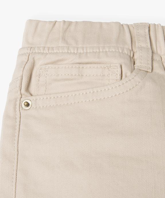 Pantalon garçon 5 poches avec taille élastiquée vue3 - GEMO (ENFANT) - GEMO
