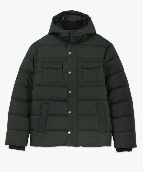 Blouson chiné à capuche amovible homme vue4 - GEMO 4G HOMME - GEMO