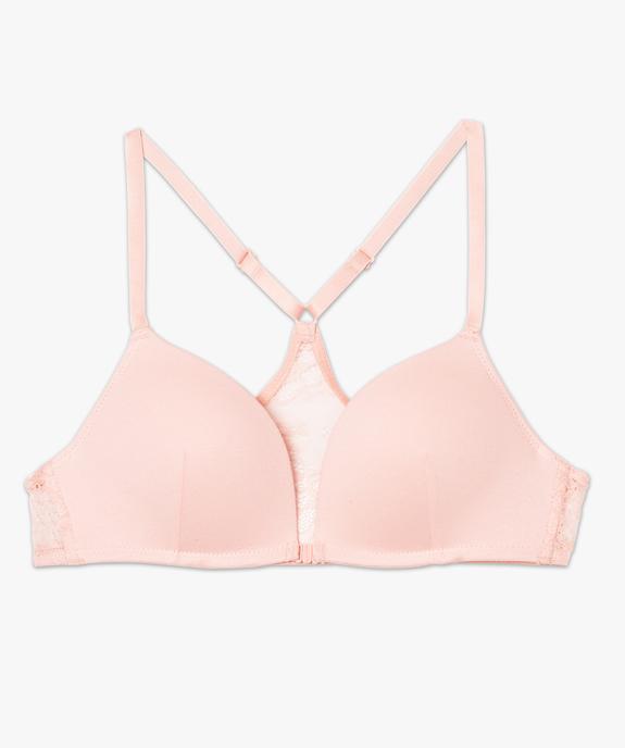 Soutien-gorge push-up sans armatures avec dos nageur en dentelle vue4 - GEMO(HOMWR FEM) - GEMO