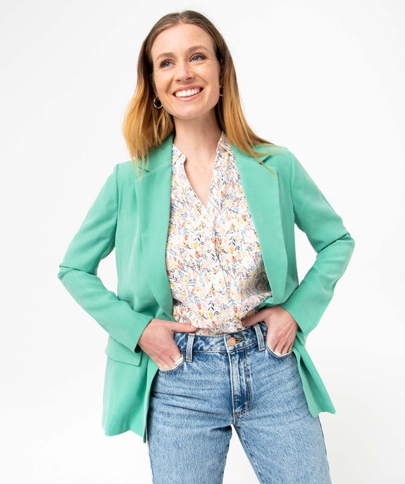 Veste de tailleur femme avec fermeture un bouton vue2 - GEMO(FEMME PAP) - GEMO