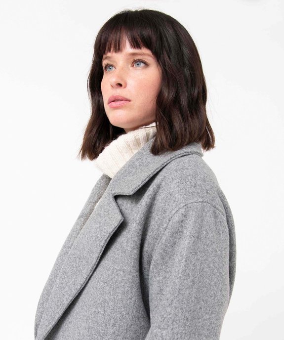 Manteau femme coupe oversize avec larges poches plaquées vue2 - GEMO(FEMME PAP) - GEMO