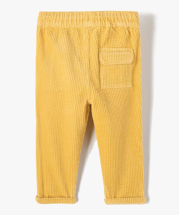 Pantalon bébé garçon en velours côtelé à taille élastiquée vue3 - GEMO(BEBE DEBT) - GEMO