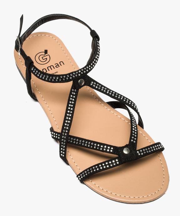 Nu-pieds en toile avec strass sur le dessus vue5 - GEMO (CASUAL) - GEMO
