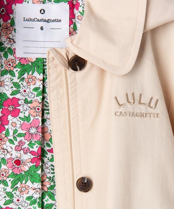 Imperméable mi-long à capuche fille - LuluCastagnette vue2 - LULUCASTAGNETTE - GEMO