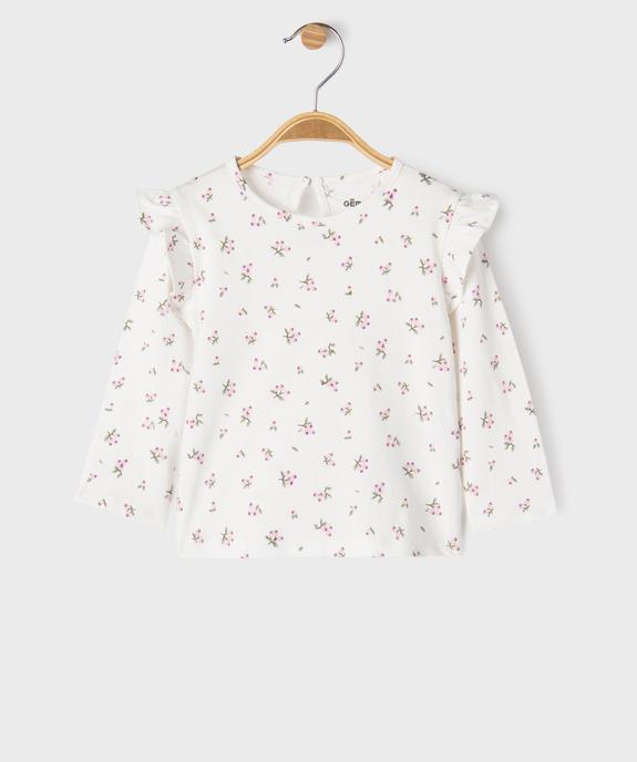 Ensemble 2 pièces bébé fille robe salopette et tee-shirt vue4 - GEMO 4G BEBE - GEMO