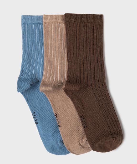 Chaussettes en maille côtelée garçon (lot de 3) vue1 - GEMO 4G GARCON - GEMO