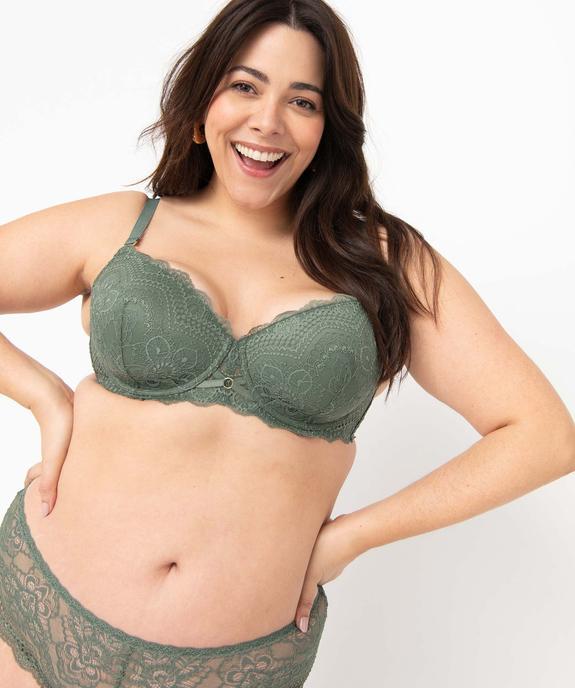Soutien-gorge grande taille emboitant en dentelle avec bonnets paddés vue1 - GEMO(HOMWR FEM) - GEMO