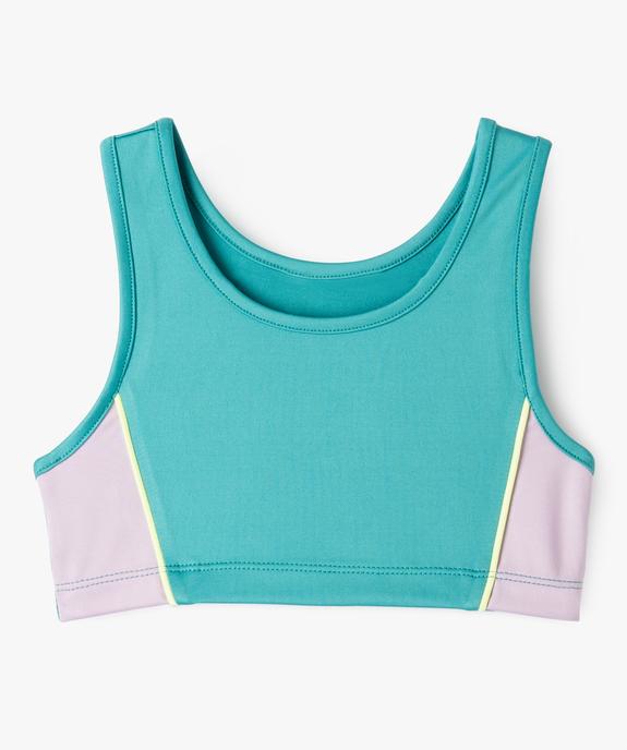 Brassière tricolore spécial sport fille vue1 - GEMO (ENFANT) - GEMO