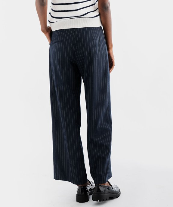 Pantalon large et fluide à rayures et plis femme vue3 - GEMO(FEMME PAP) - GEMO