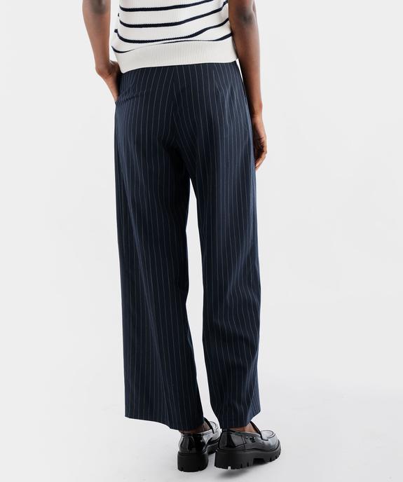Pantalon large et fluide à rayures et plis femme vue3 - GEMO(FEMME PAP) - GEMO