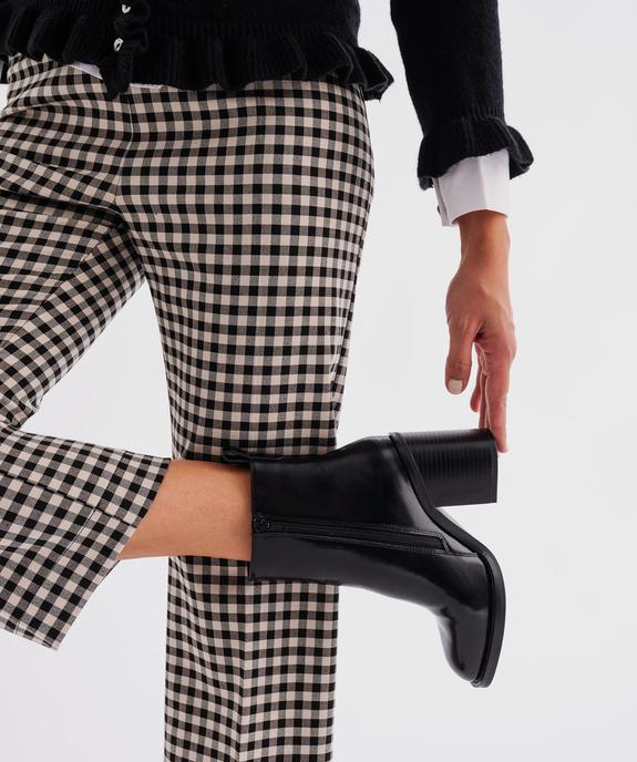 Boots à talon large et bout rond unies femme - FOLLOW ME Boots à talon large et bout rond unies femme vue1 - FOLLOW ME - GEMO