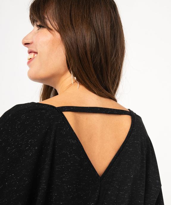 Tee-shirt à manches longues à double col V femme vue2 - GEMO(FEMME PAP) - GEMO