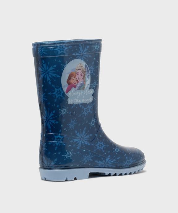 Bottes de pluie à semelle crantée imprimées fille - La Reine des Neiges vue4 - REINE DES NEIGE - GEMO