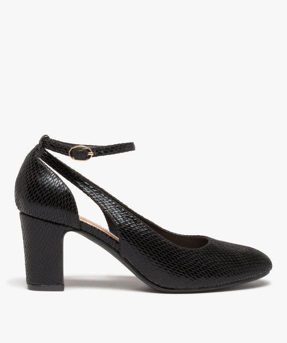 Escarpins femme unis imitation serpent vue1 - GEMO(URBAIN) - GEMO