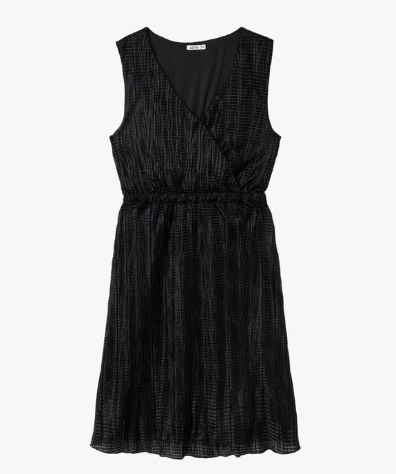 Robe courte sans manches en maille gaufrée scintillante femme vue4 - GEMO(FEMME PAP) - GEMO